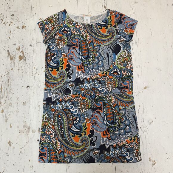 J. Crew Crewcuts Dress Bundle Children Girl 12 Polka Dot Paisley Pockets Cotton - Picture 3 of 16